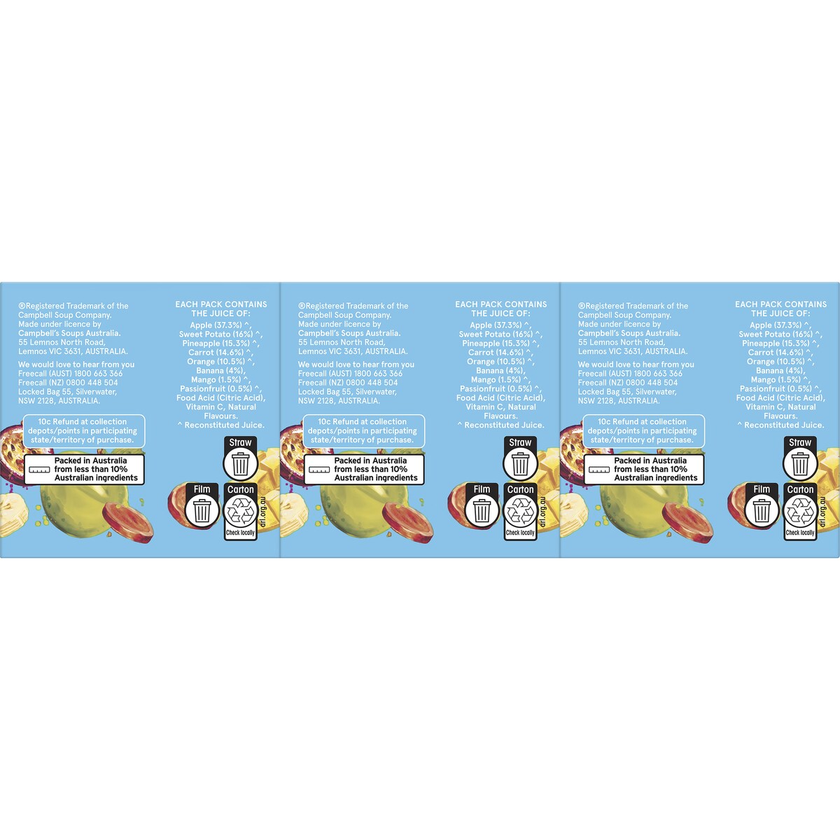 V8 Breakfast Juice Multipack 3 x 250ml