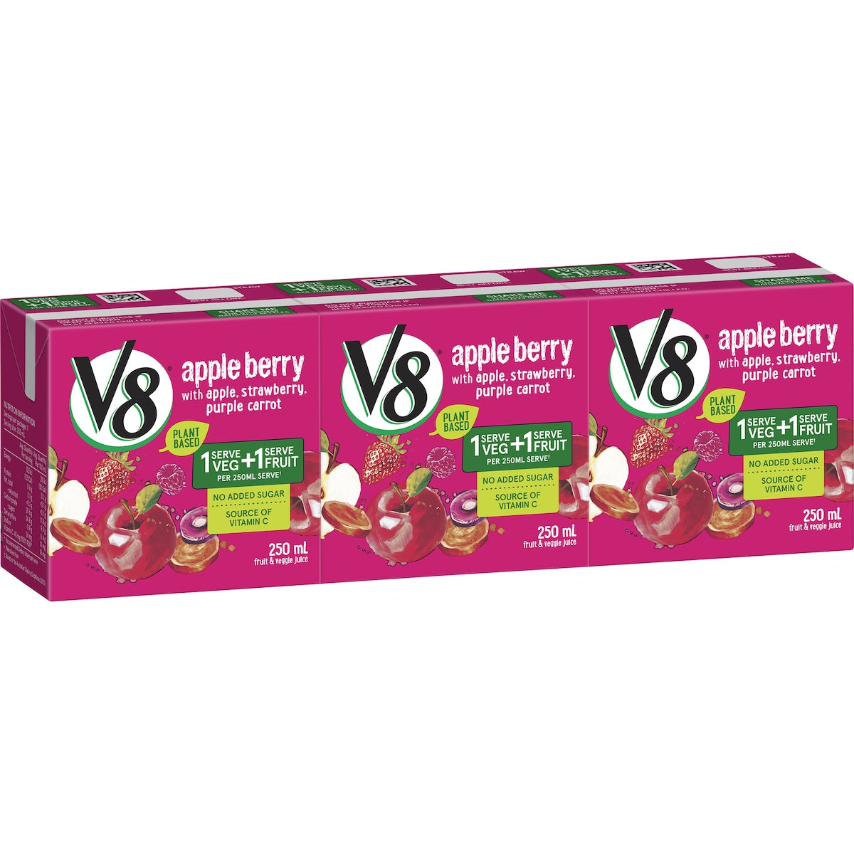V8 Apple Berry Juice Multipack 3 x 250ml