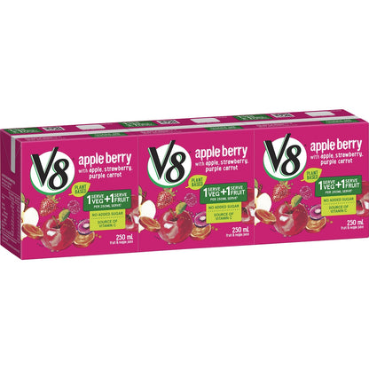 V8 Apple Berry Juice Multipack 3 x 250ml