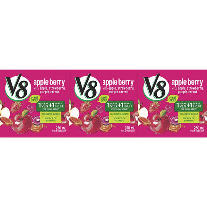 V8 Apple Berry Juice Multipack 3 x 250ml