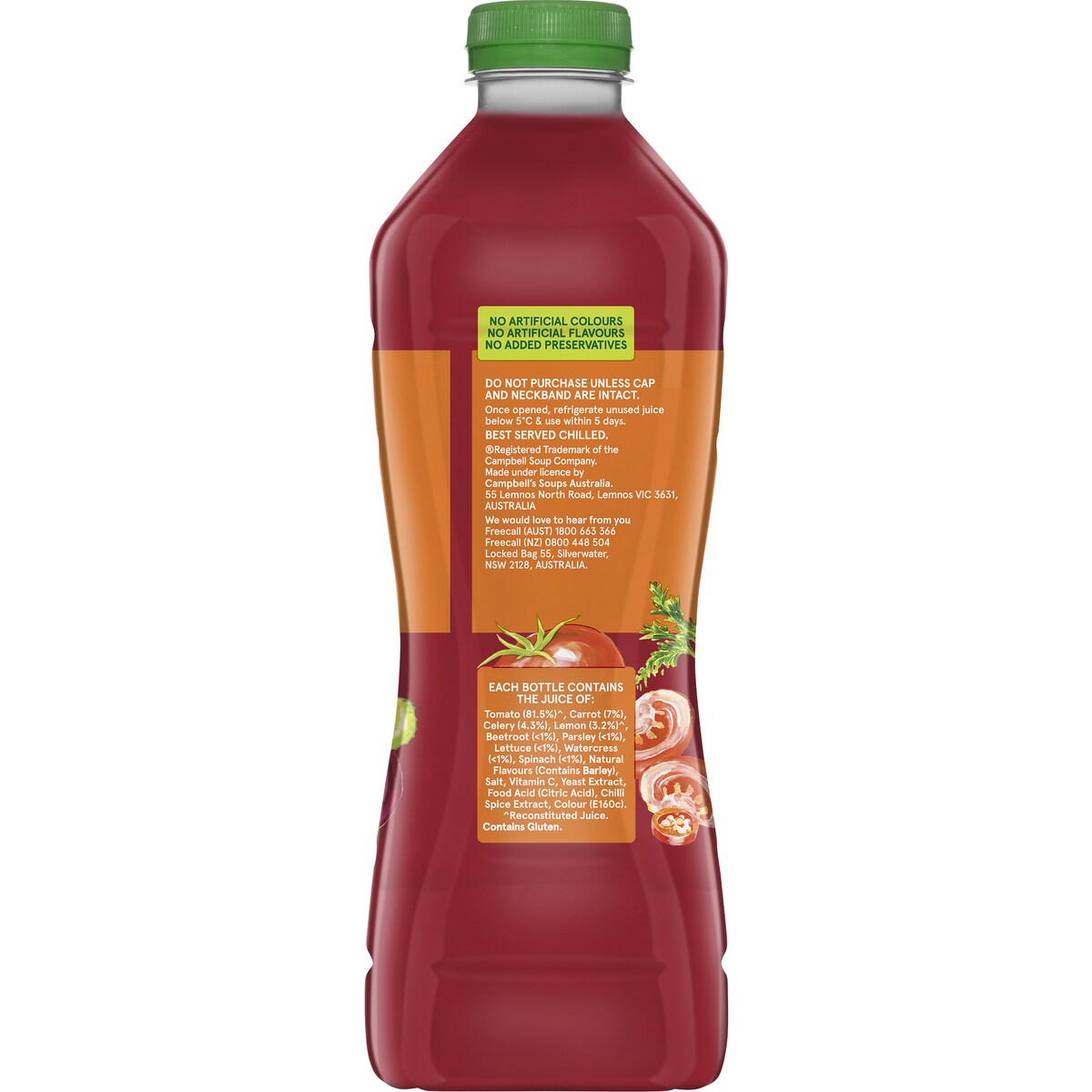 V8 Vegetable Juice Hot and Spicy 1.25L