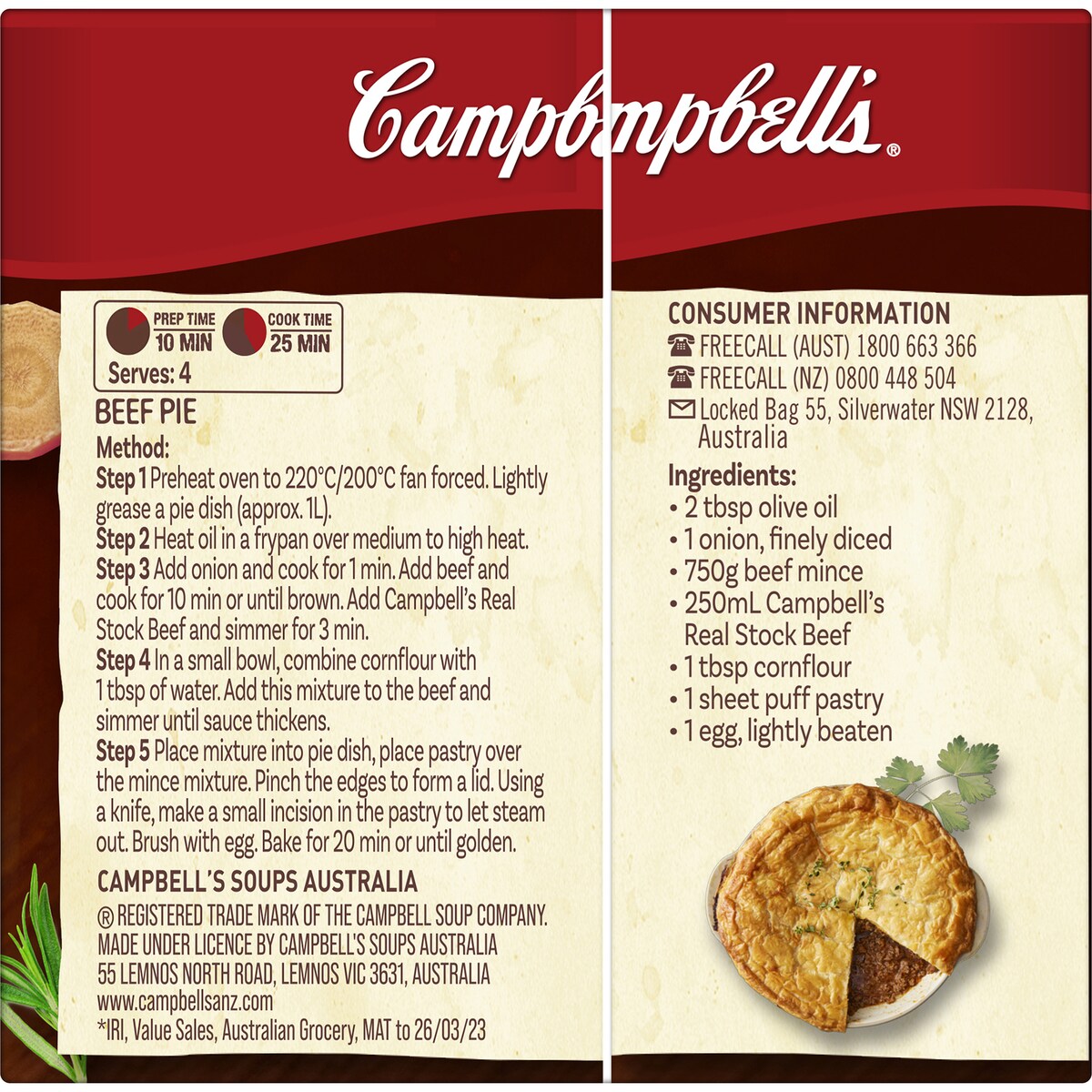 Campbell's Real Stock Beef Liquid Stock 250mL