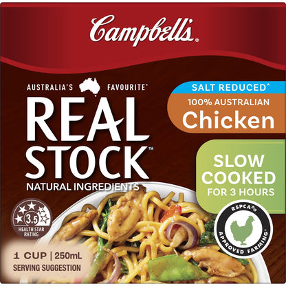Campbells Real Stock Salt Reduced Chicken 250mL