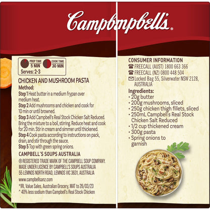 Campbells Real Stock Salt Reduced Chicken 250mL
