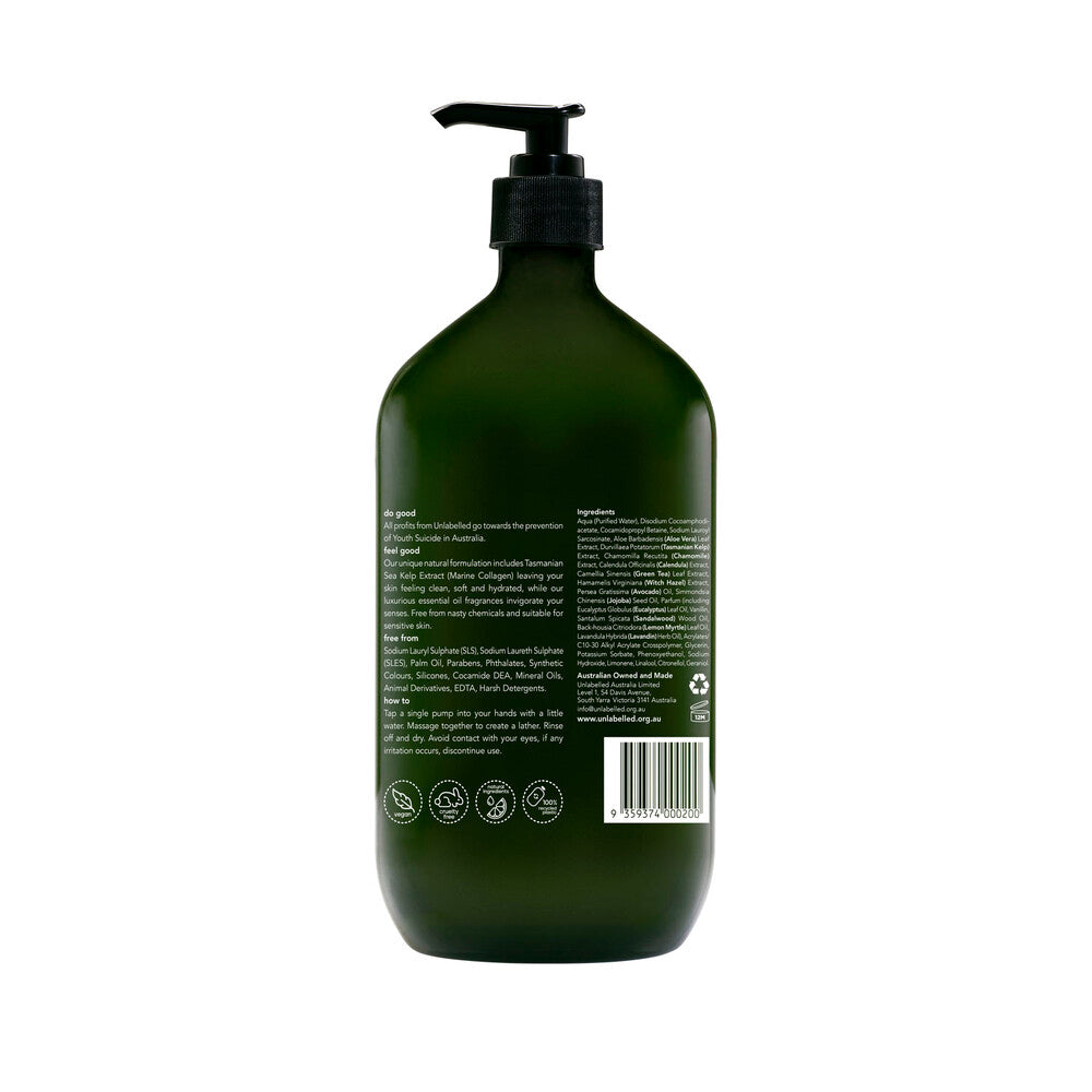Unlabelled Bodywash Lemon Myrtle Sandalwood & Eucalyptus - 1L