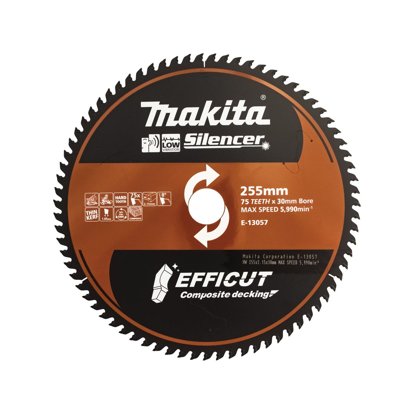 Makita Efficut Composite TCT Saw Blades - 255mm - B-57107