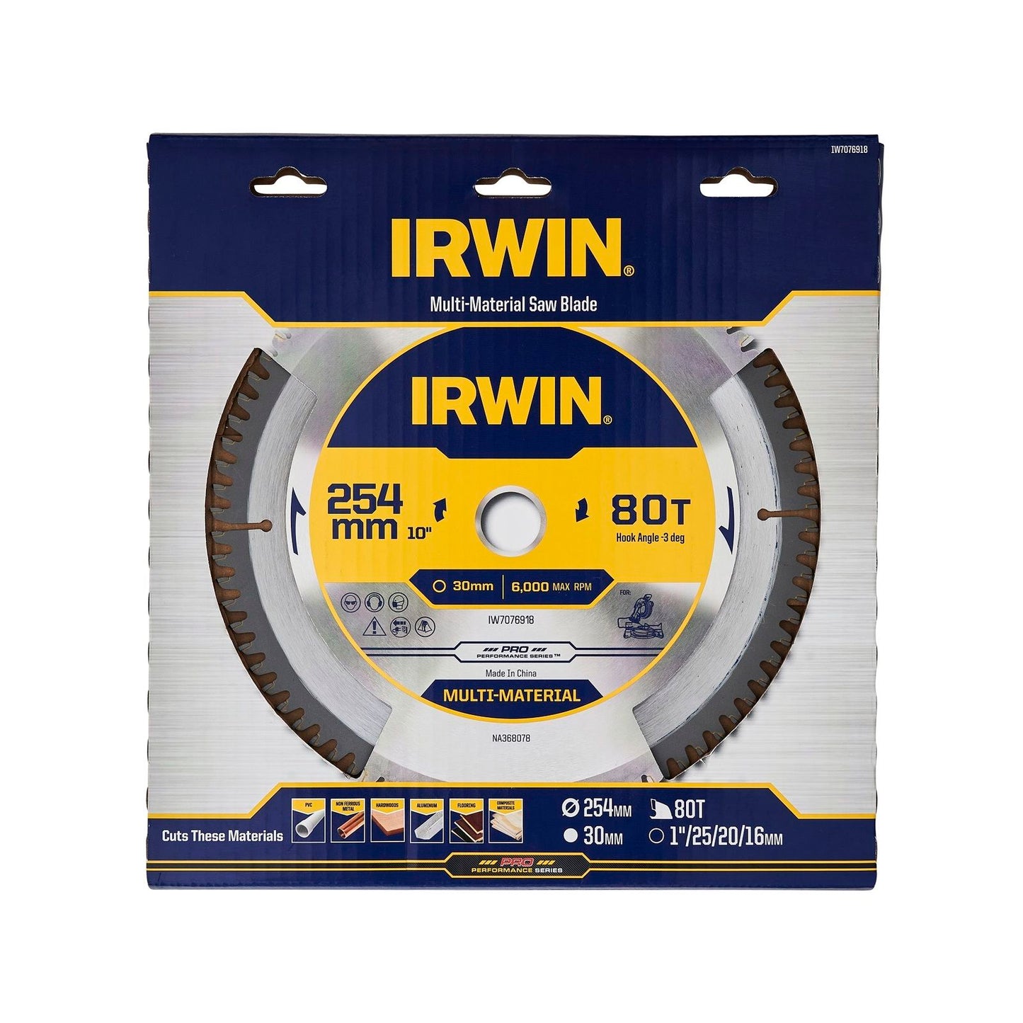 Irwin Marathon Pro Multi Material Circular Saw Blade - 254mm - 80T