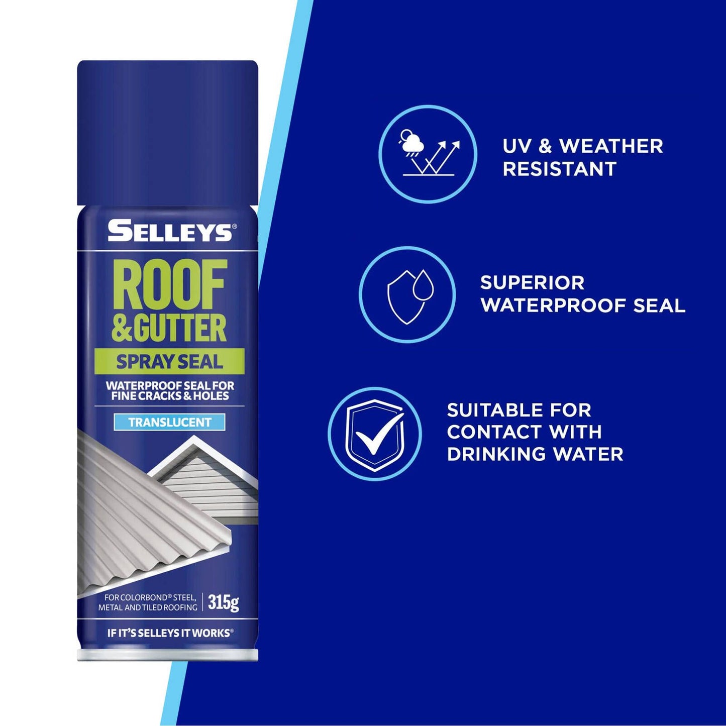 Selleys Roof & Gutter Spray Sealant - 315g