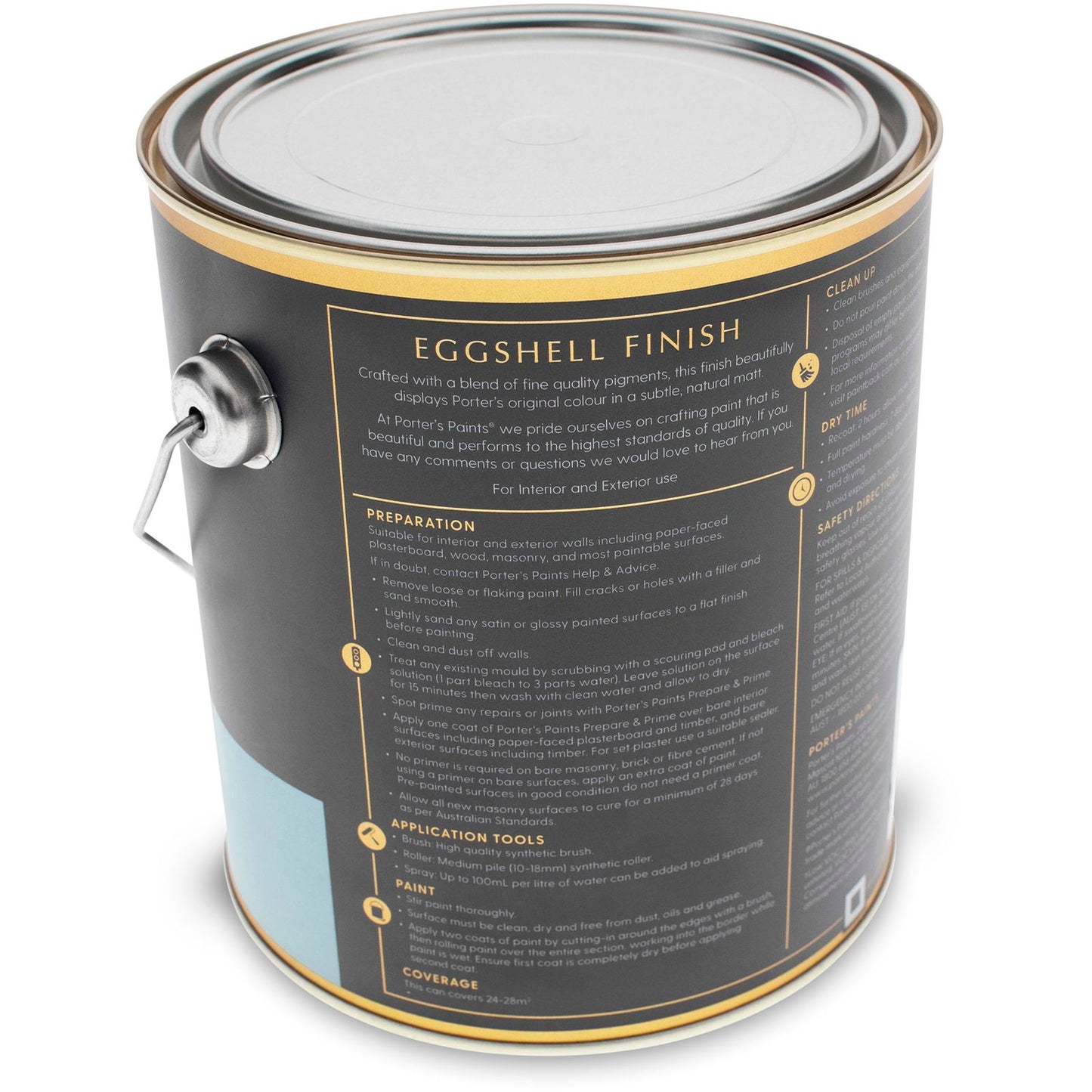 Porter's Washable Paint - 2L - Hailstorm - Eggshell
