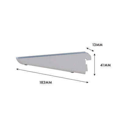 Flexi Storage Home Solutions Double Slot Bracket 170mm Steel White