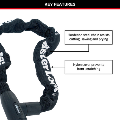 Master Lock Covered Chain 8mm x 0.9m Steel Nylon Protection