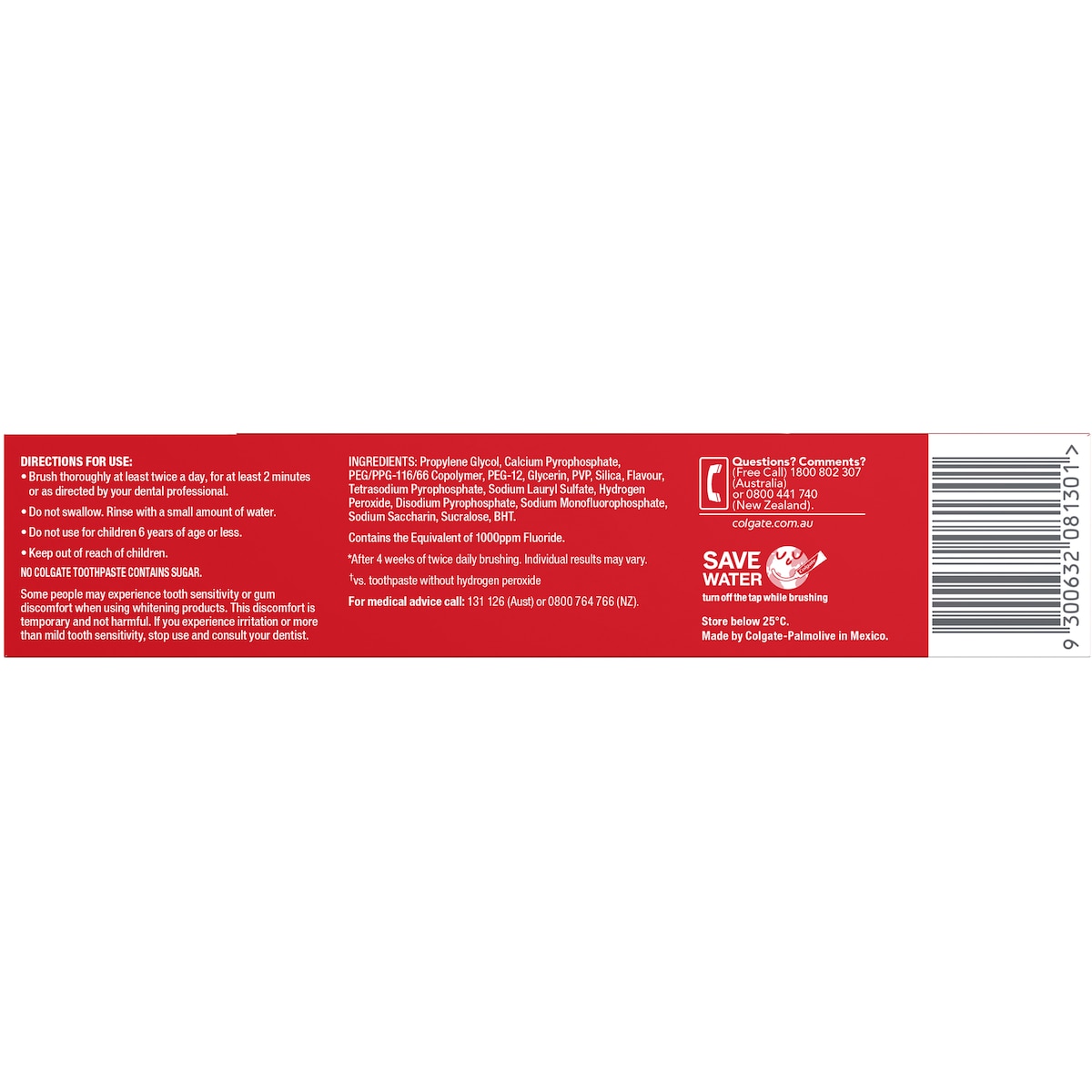 Colgate Teeth Whitening Toothpaste Optic White Stain Fighter 140g