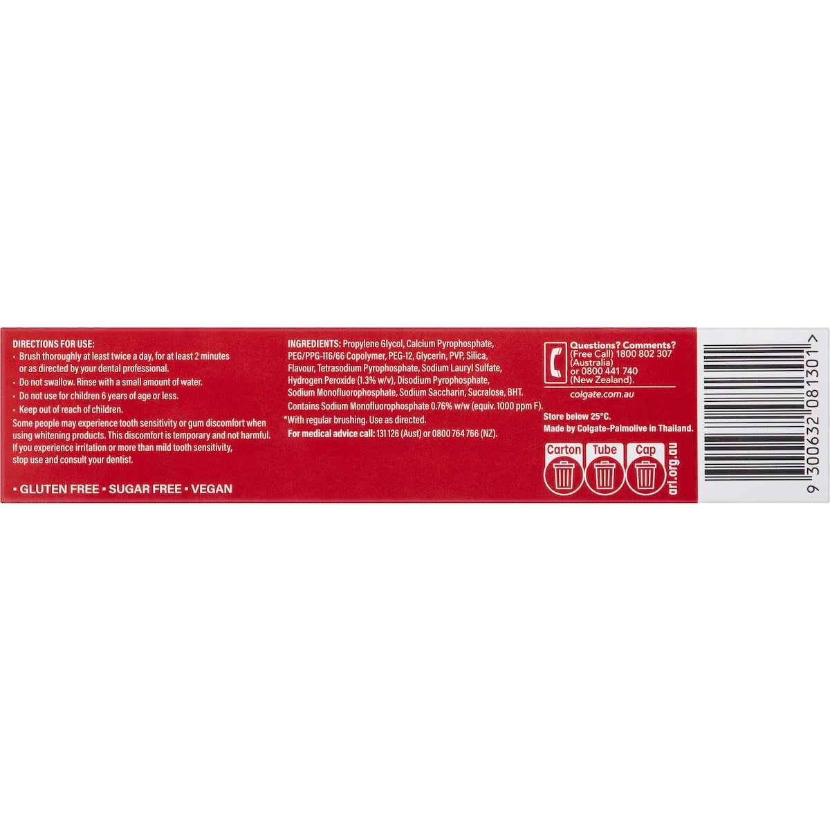 Colgate Teeth Whitening Toothpaste Optic White Stain Fighter 140g