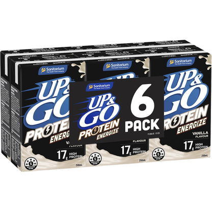Sanitarium Up&Go Protein Energize Vanilla 250ml x6 Pack