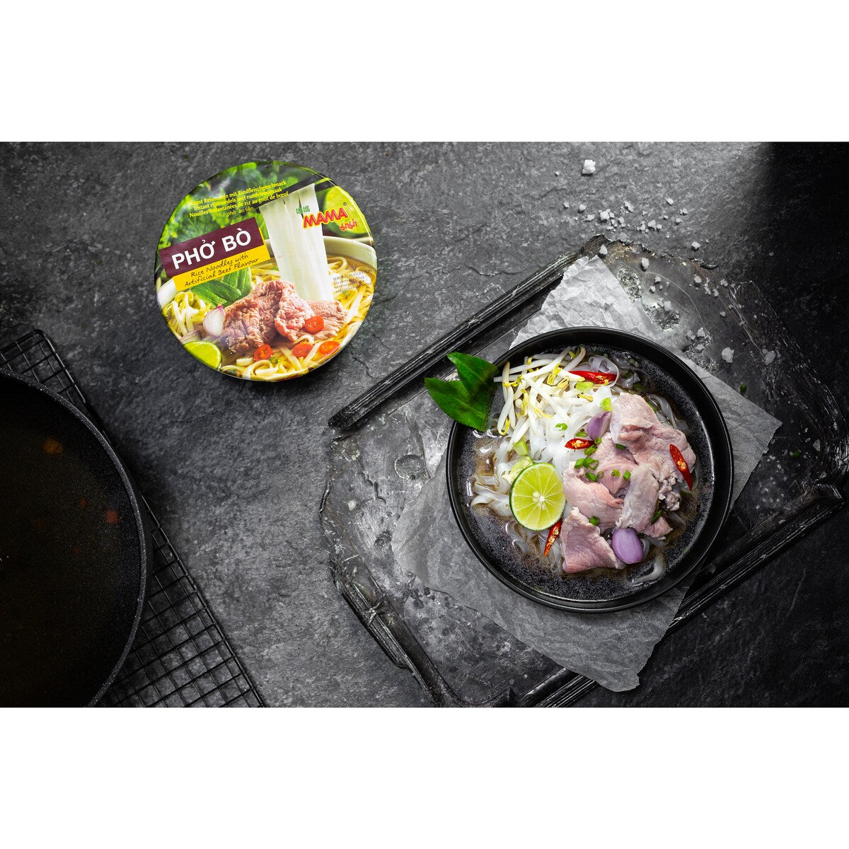 Mama Pho Bo Beef Rice Noodle Bowl 65g