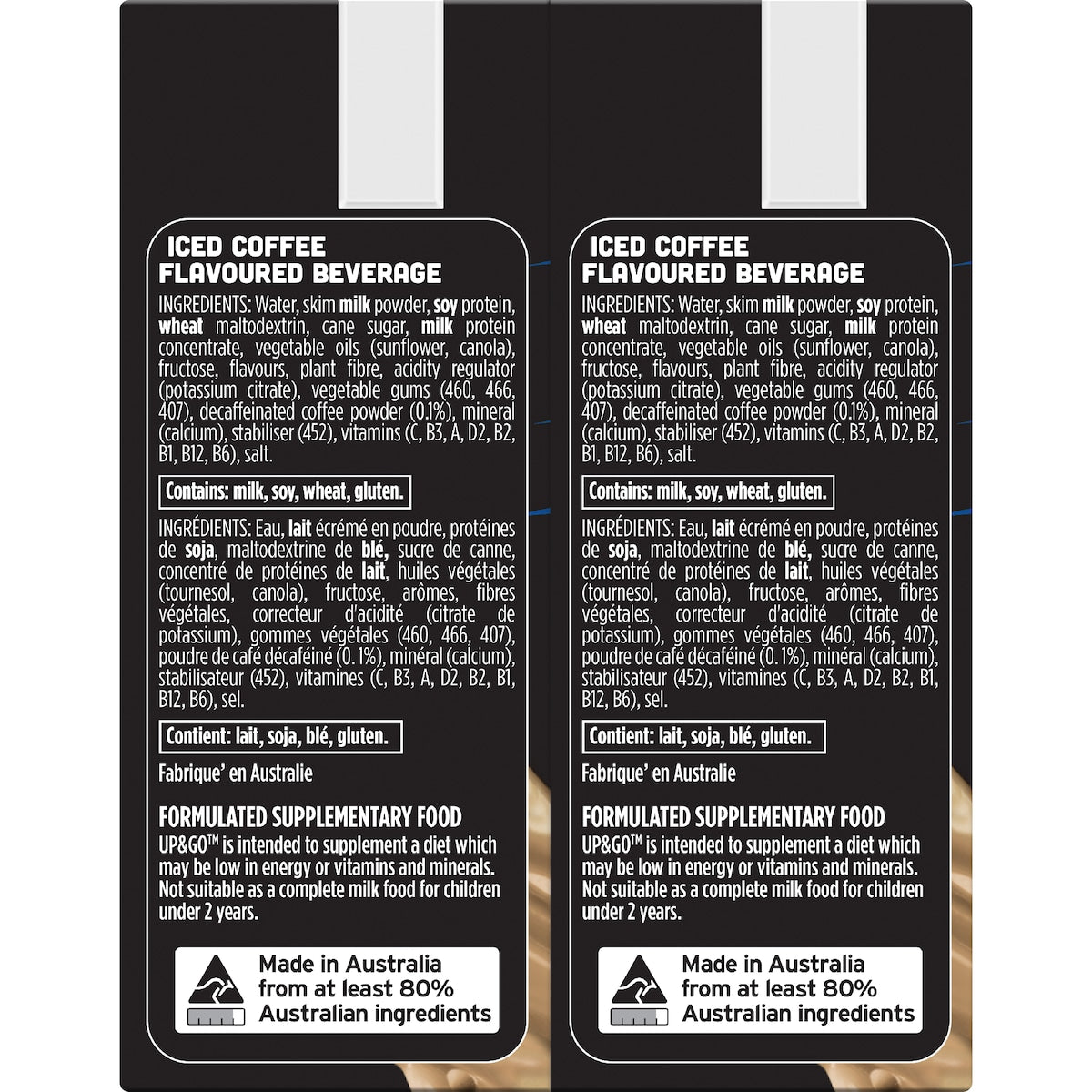 Up&go Protein Energize Liquid Breakfast Iced Coffee 250ml X 6 Pack
