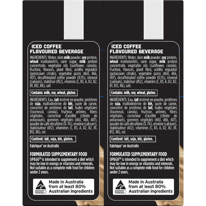 Up&go Protein Energize Liquid Breakfast Iced Coffee 250ml X 6 Pack