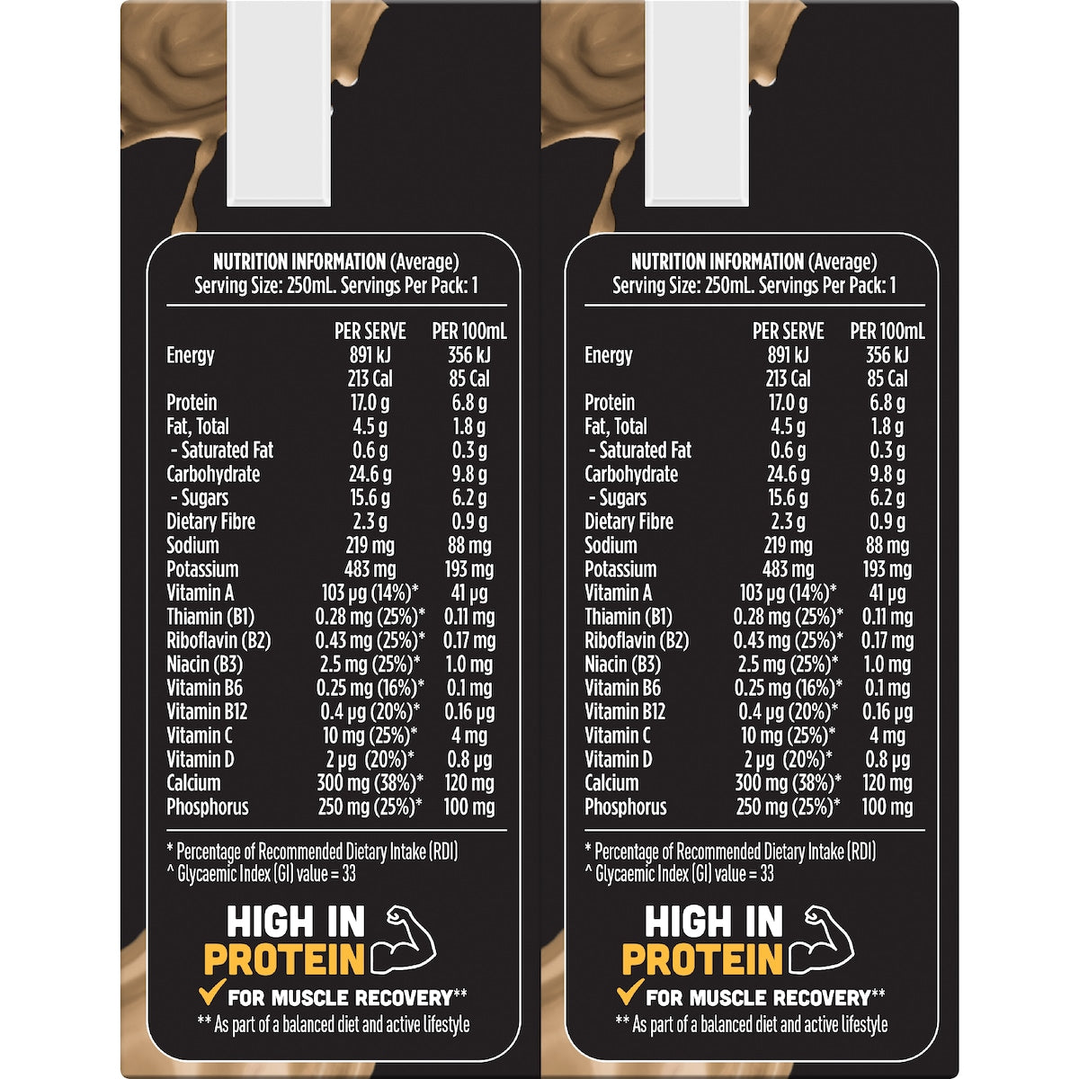 Up&go Protein Energize Liquid Breakfast Iced Coffee 250ml X 6 Pack