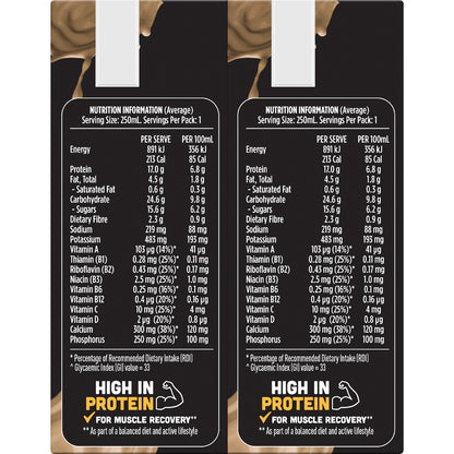 Up&go Protein Energize Liquid Breakfast Iced Coffee 250ml X 6 Pack