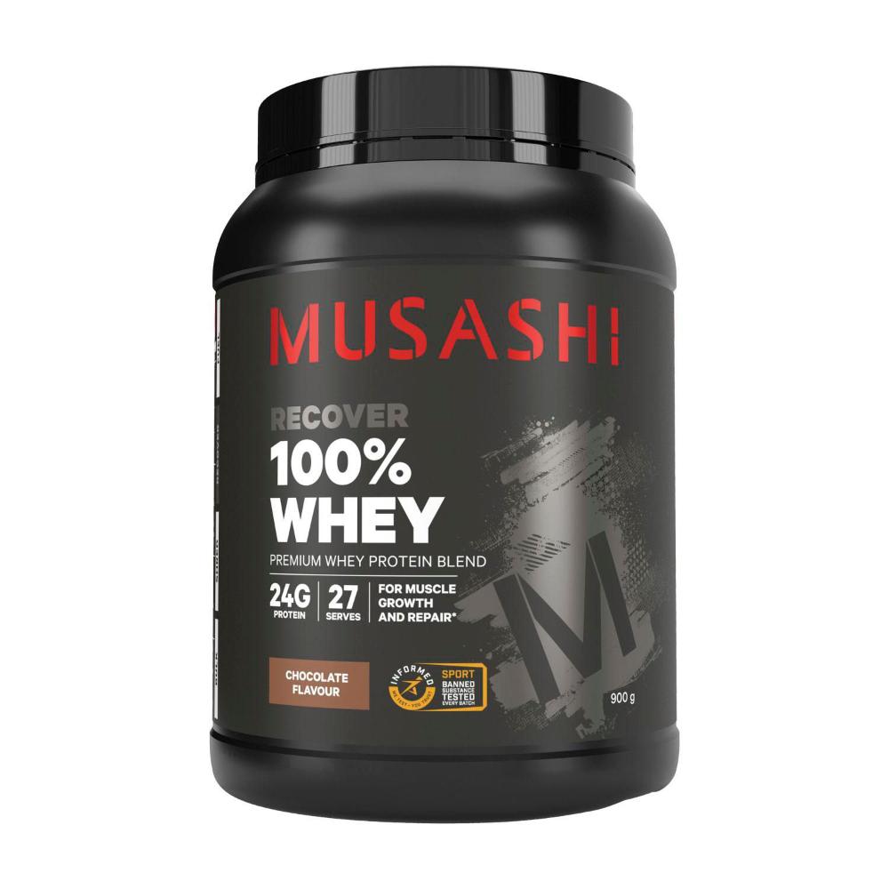Musashi 100% Whey Protein Powder Chocolate Milkshake - 900g