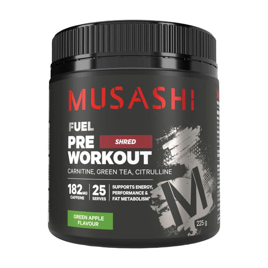 Musashi Pre Workout Shred Green Apple - 255g