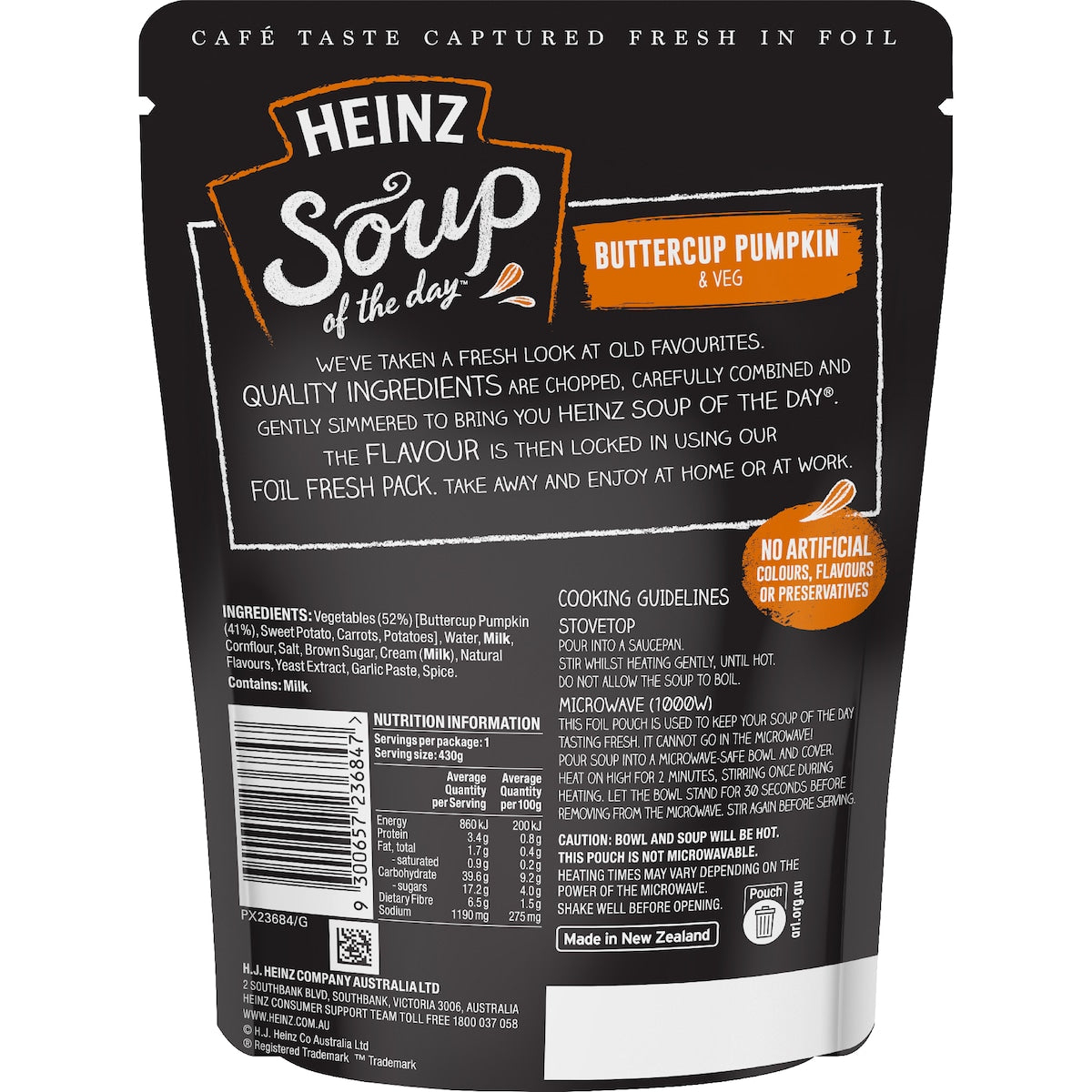 Heinz Soup Of The Day Buttercup Pumpkin & Veg Pouch 430g