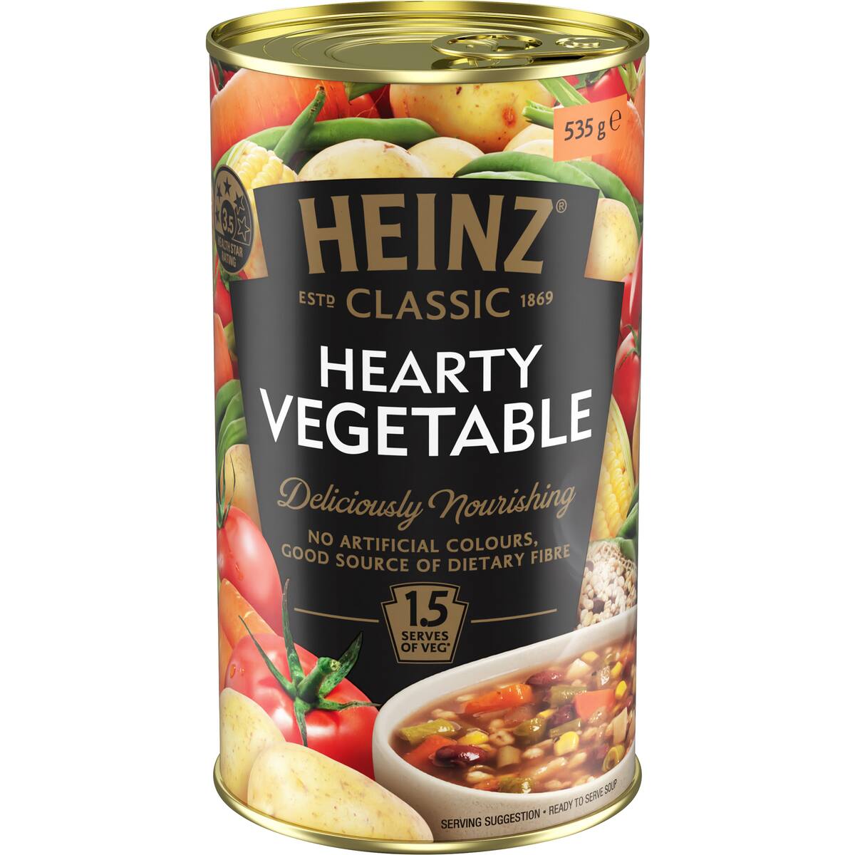 Heinz Classic Hearty Vegetable Soup Canned Ready Meals 535g