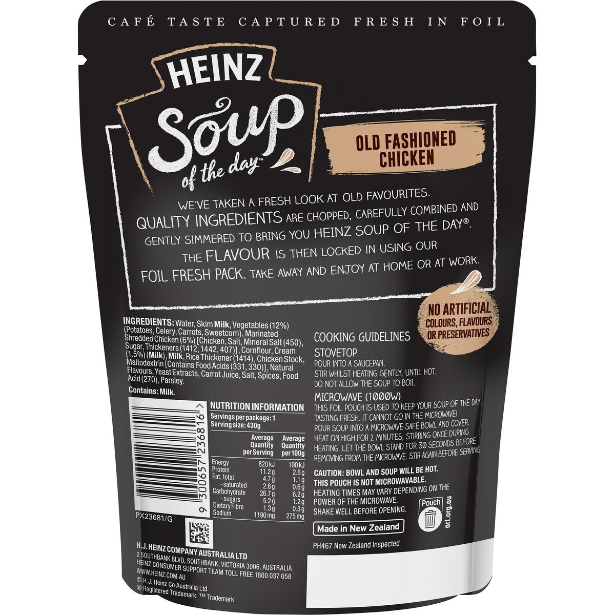 Heinz Soup Of The Day Old Fashioned Chicken Soup Pouch 430g