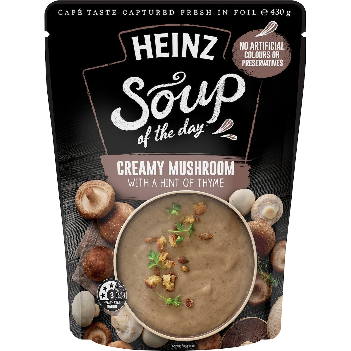 Heinz Soup Of The Day Creamy Mushroom With Thyme Pouch 430g