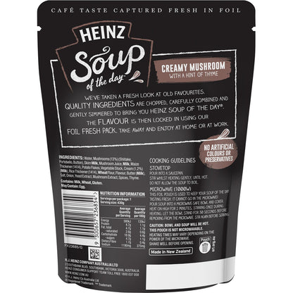Heinz Soup Of The Day Creamy Mushroom With Thyme Soup Pouch 430g