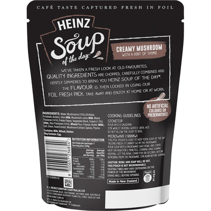 Heinz Soup Of The Day Creamy Mushroom With Thyme Pouch 430g