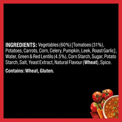 Heinz Soup Of The Day Tomato, Vegetable & Lentil Soup Pouch 430g