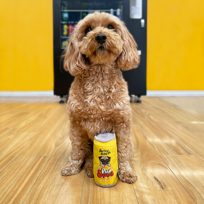 Baxter Bone Pup Squash Soda Can Pet Toy