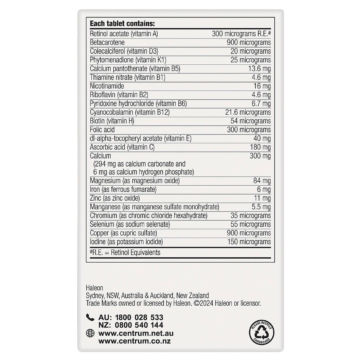 Centrum Men Daily Multivitamin Supplements 60 pack