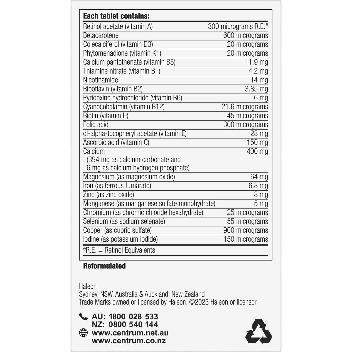 Centrum Women Daily Multivitamin Supplements 60 pack