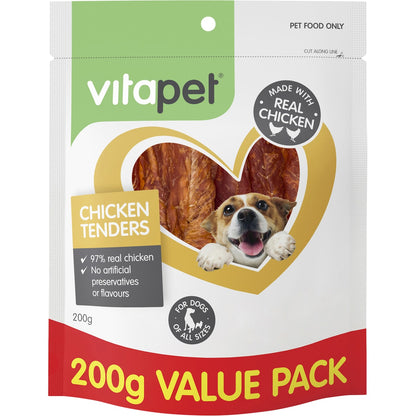Vita Pet Jerhigh Chicken Tenders Dog Treats 200g