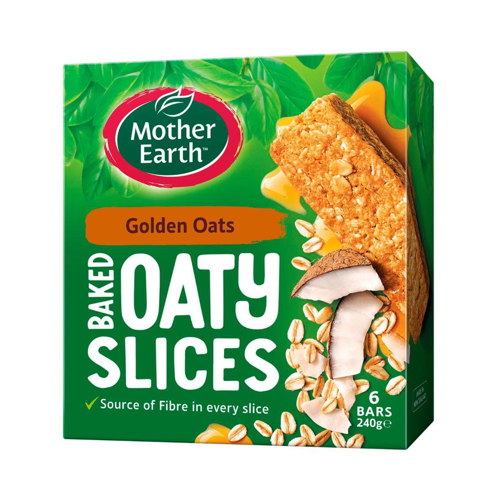 Mother Earth Golden Oats Baked Oaty Slices - 240g