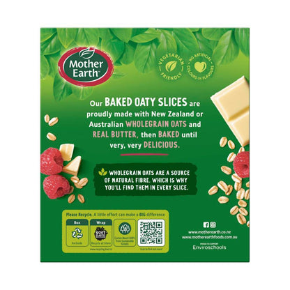 Mother Earth Raspberry & White Chocolate Baked Oaty Slice - 240g