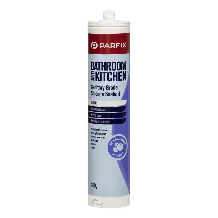 Parfix 300g Clear Bathroom and Kitchen Silicone