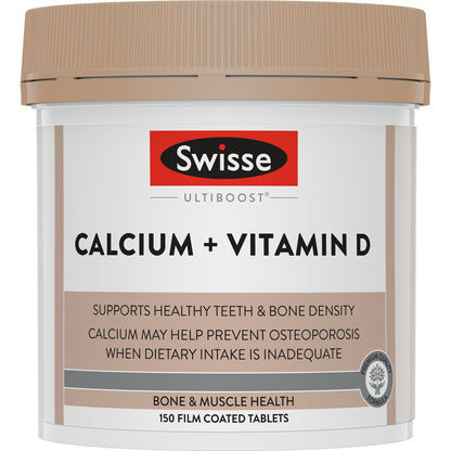 Swisse Ultiboost Calcium & Vitamin D Coated Tablets 150 pack