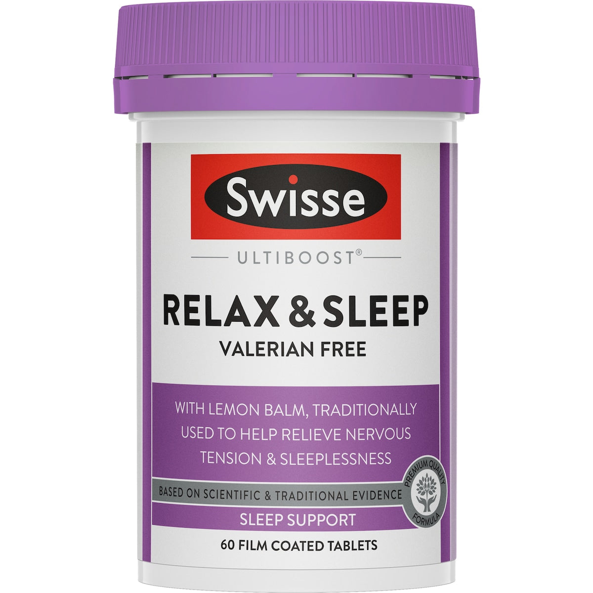 Swisse Ultiboost Relax + Sleep Tablets For Sleep Support 60 Pack