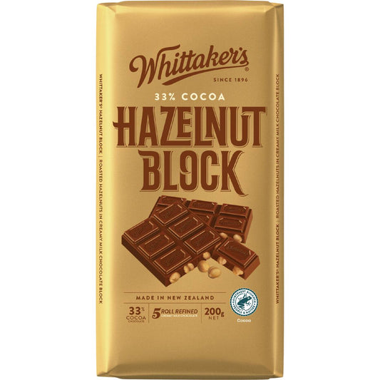 Whittaker's Block Hazelnut 200g