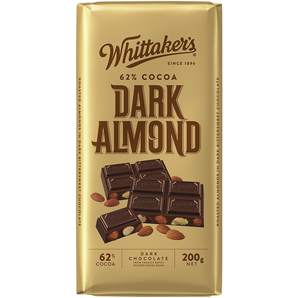 Whittaker's Block Dark Almond 200g