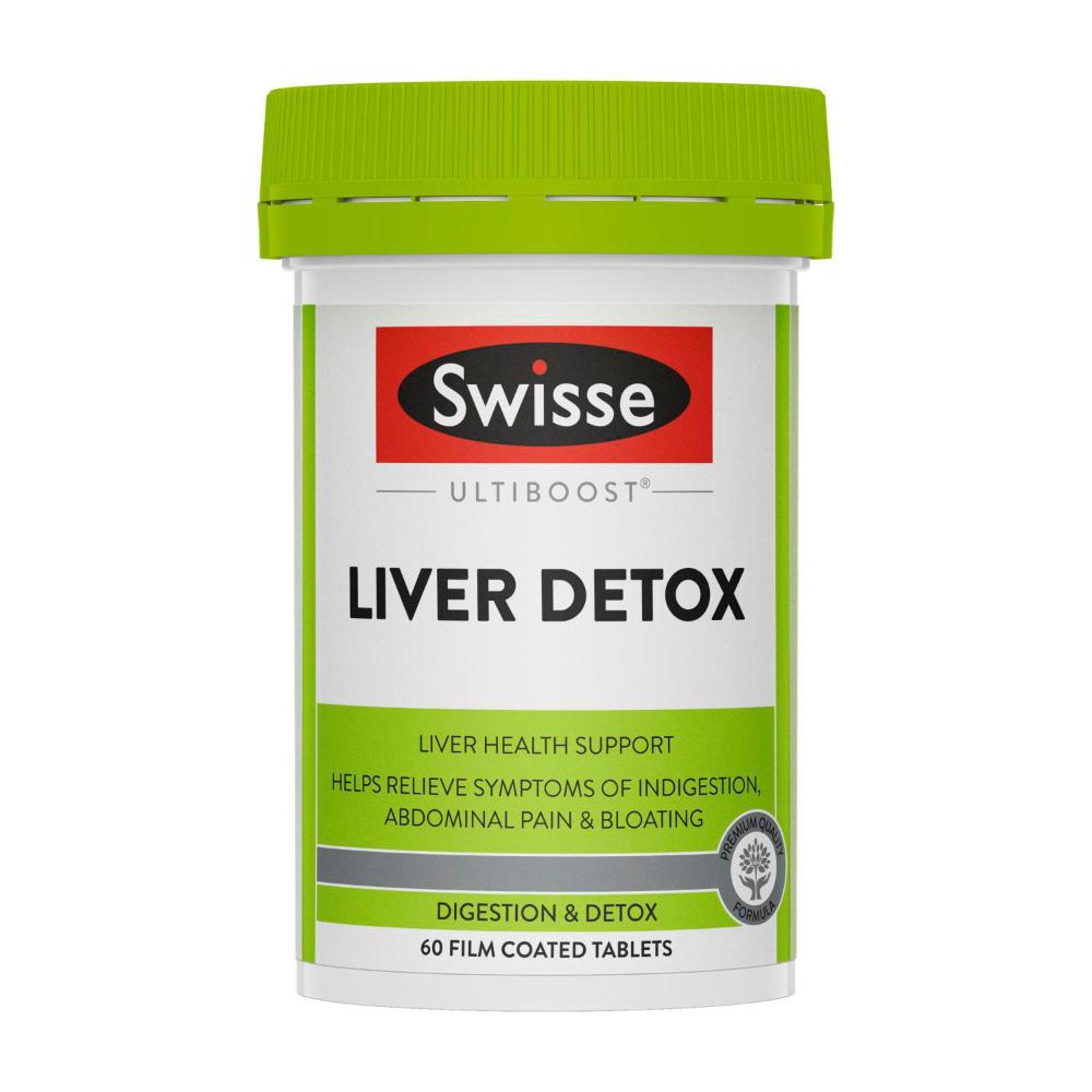 Swisse Ultiboost Liver Detox Helps Relieve Symptoms Of Indigestion & Bloating 60 Tablets - 60 pack