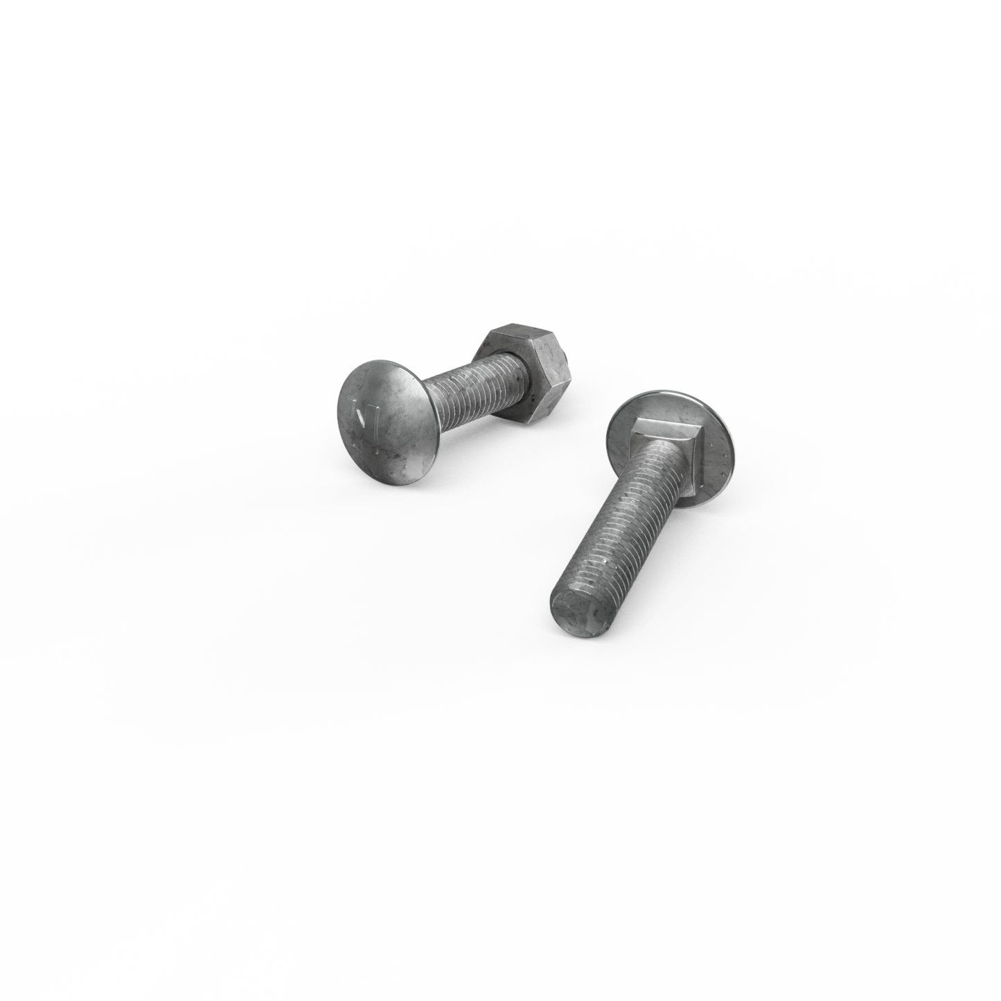 Zenith M8 x 40mm - Hot Dip Galvanised Cup Head Bolts & Nuts - 25 Pack