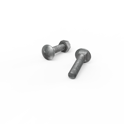 Zenith M8 x 40mm - Hot Dip Galvanised Cup Head Bolts & Nuts - 25 Pack