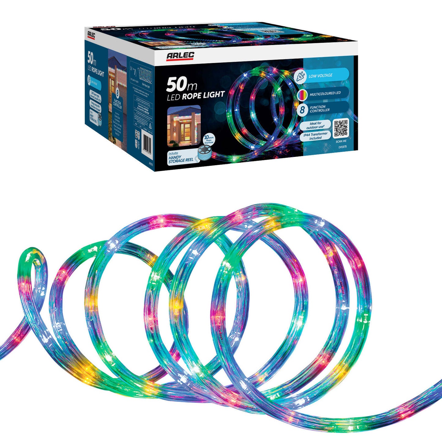 Arlec Coloured LED Rope Light - 50m