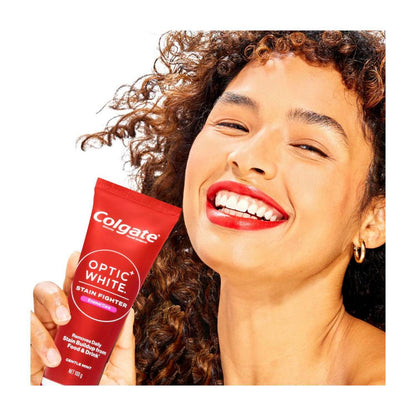 Colgate Optic White Stain Fighter Enamel Care Teeth Whitening Toothpaste ... 100g