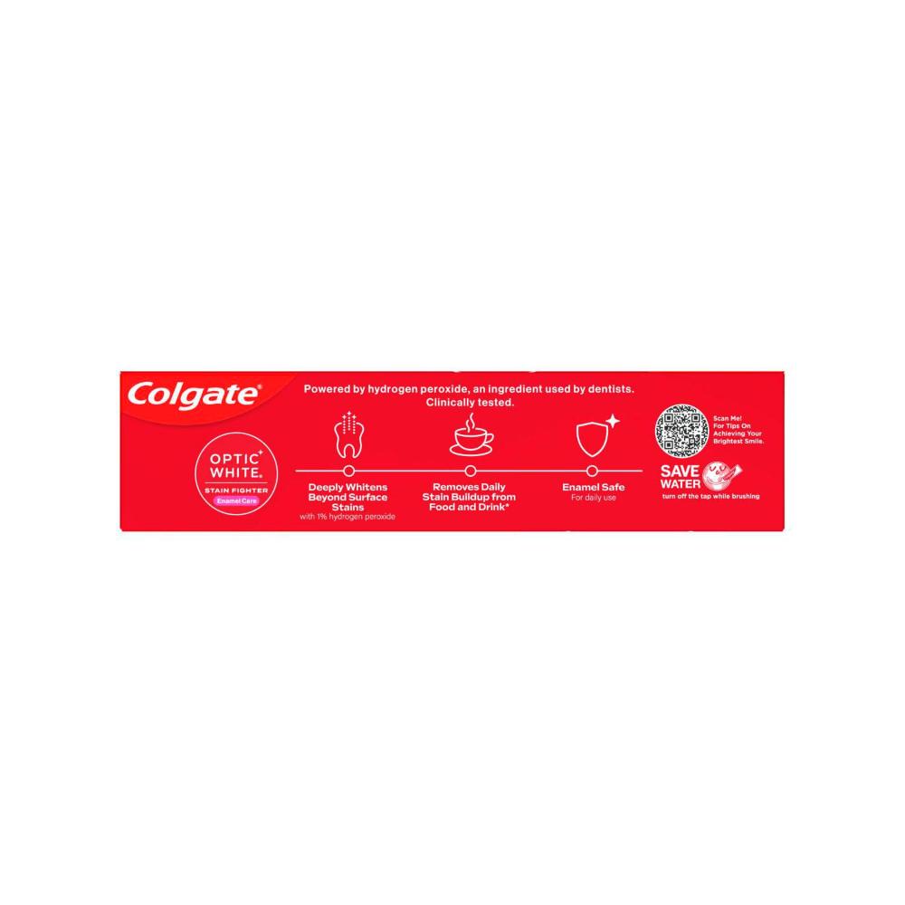 Colgate Optic White Stain Fighter Enamel Care Teeth Whitening Toothpaste ... 100g
