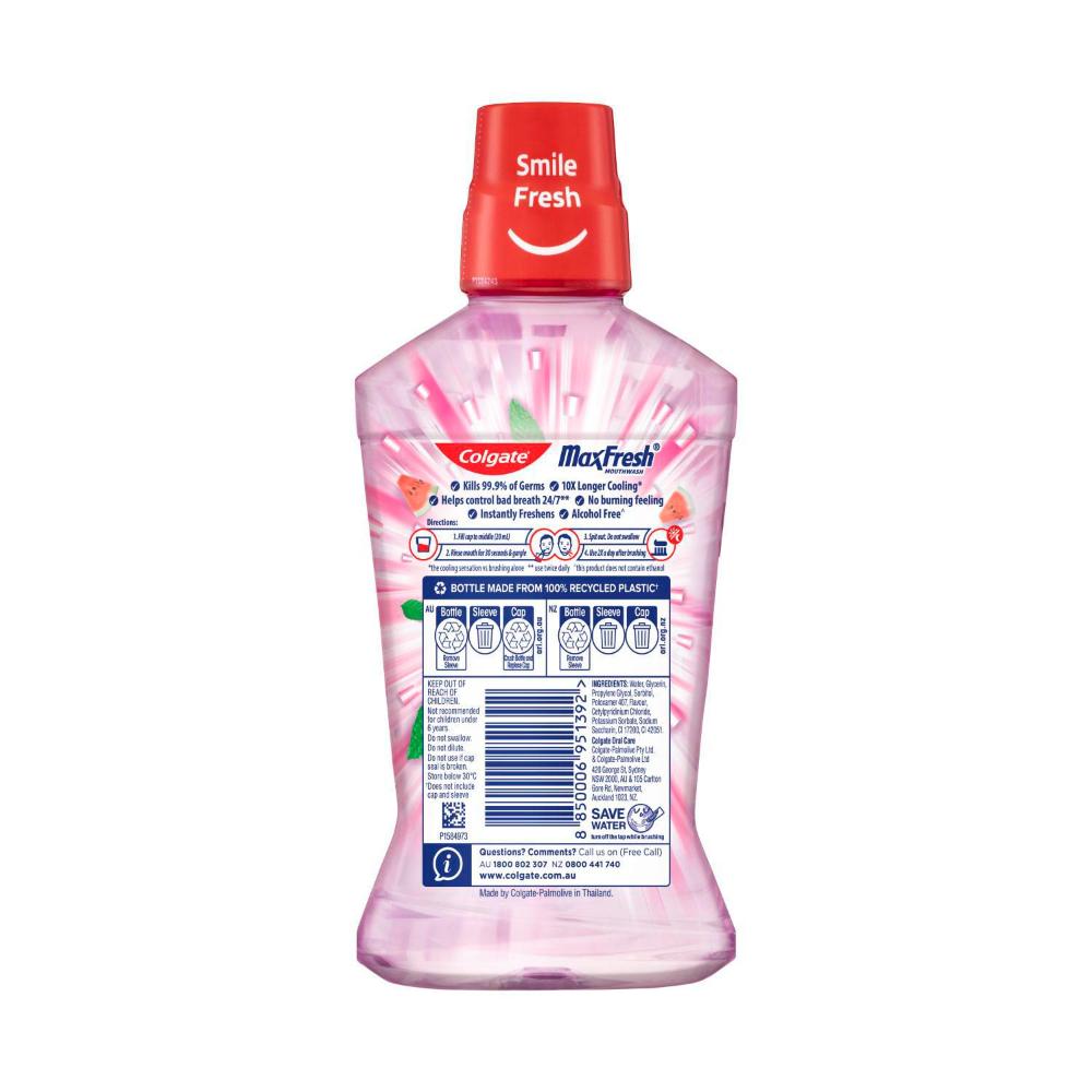 Colgate Max Fresh Watermelon Mint Mouthwash - 500mL